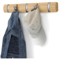 Umbra Flip 5-Hook Wall Mounted Coat Rack – Modern Natural Wood Hanger