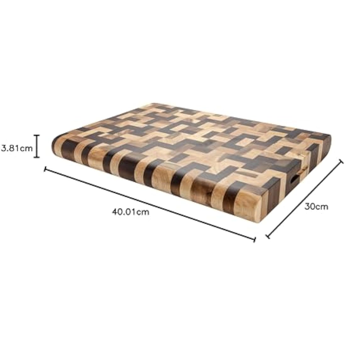 Rockingham Forge Multi-Wood Rectangular Chopping Board, 40 x 30 cm