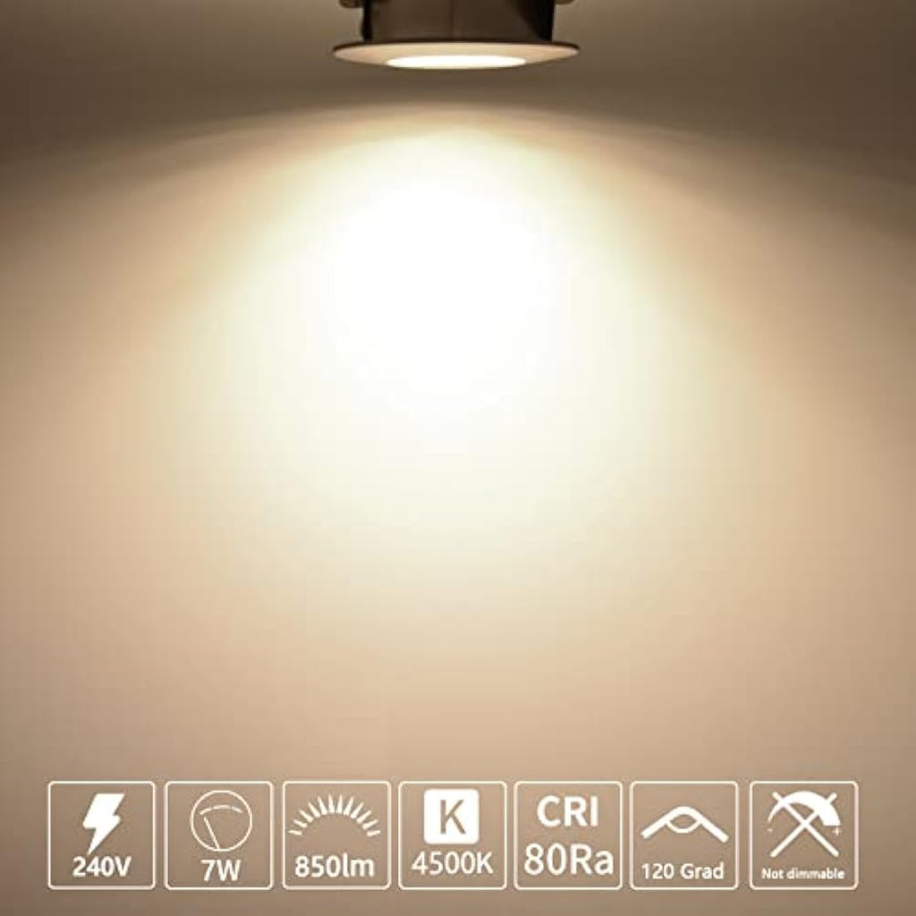 HiBay 20-Pack 7W LED Downlights – IP44 Waterproof Ultra Slim Recessed Lights