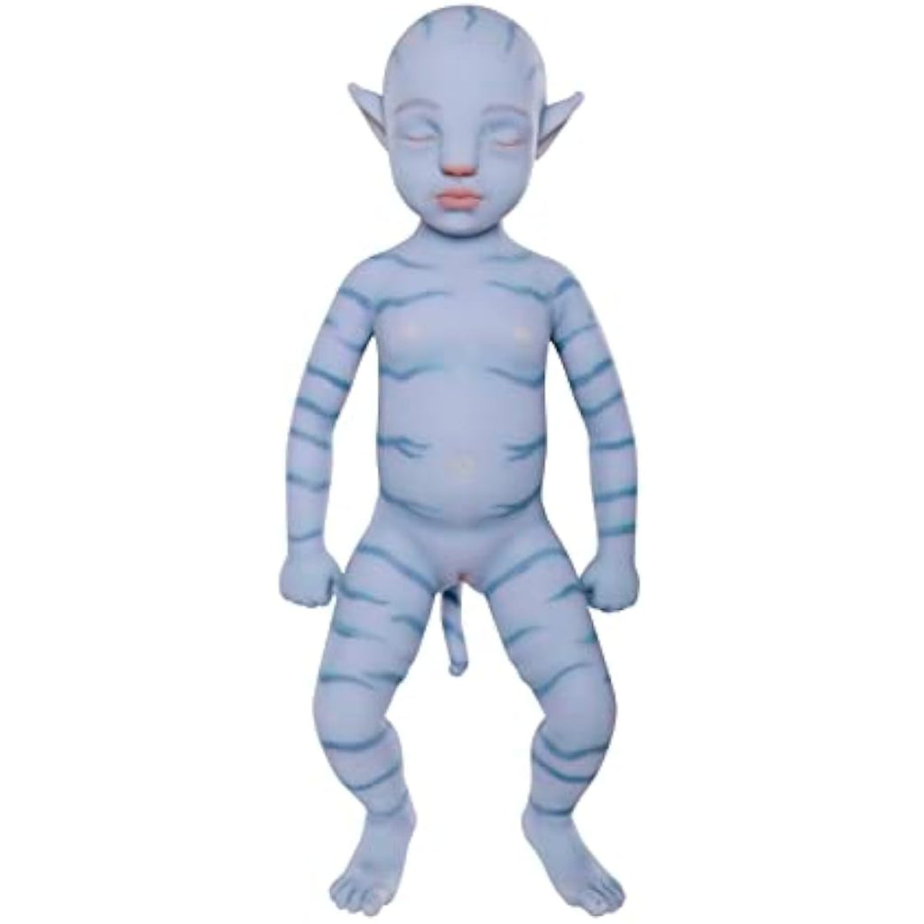 46cm Blue Avatar Reborn Baby Doll - Full Silicone Girl