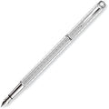 Caran d'Ache Chevron Fountain Pen – Rhodium-Coated Silver-Plated Brass