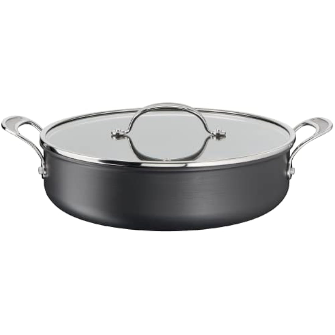 Tefal Jamie Oliver Hard Anodized Non-Stick Shallow Pot, 30cm, 5.4L