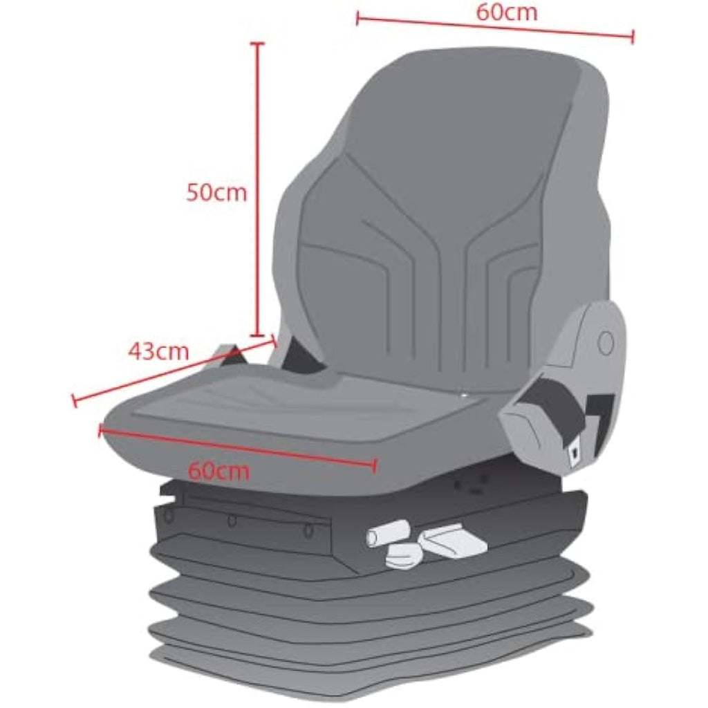 Town & Country Universal Tractor Seat Cover – Waterproof Heavy Duty Black