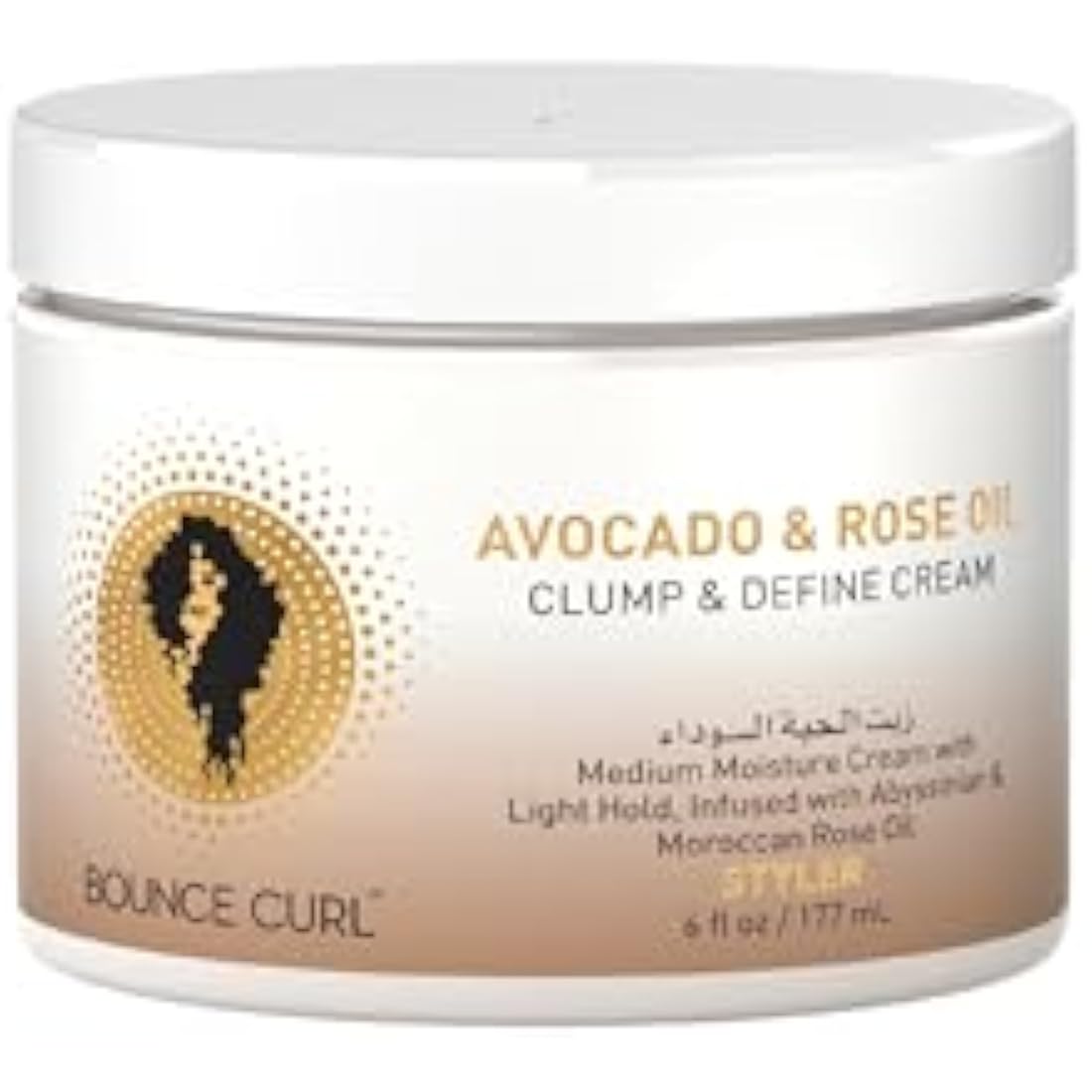 Bounce Curl Avocado & Rose Oil Clump & Define Cream - 6oz Leave-In