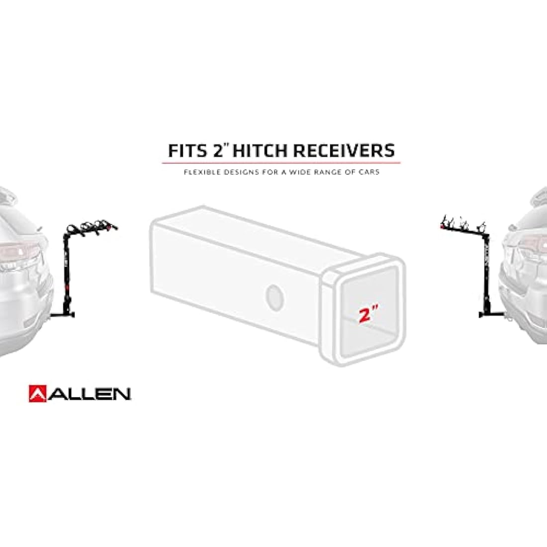 Allen Sports Deluxe 4-Bike Towbar Carrier – Quick Release Hitch Rack