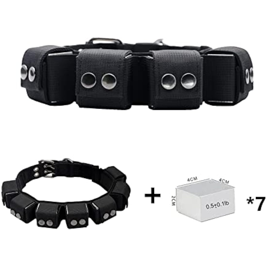 Walktime Tactical Weighted Dog Collar for Muscle Building & Training