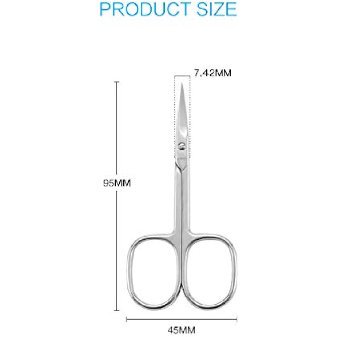 LIVINGO Stainless Steel Manicure Scissors – Curved Blade Beauty Tool