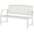 Grand Patio Metal Garden Bench – Rust-Resistant Outdoor Seating, White