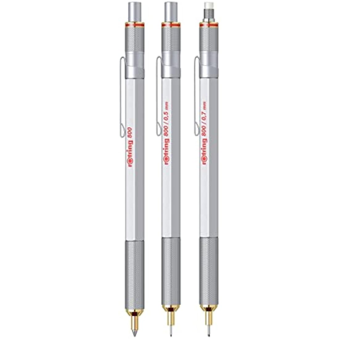 rOtring 800 Ballpoint Pen – Refillable Metal Writing Instrument, Silver