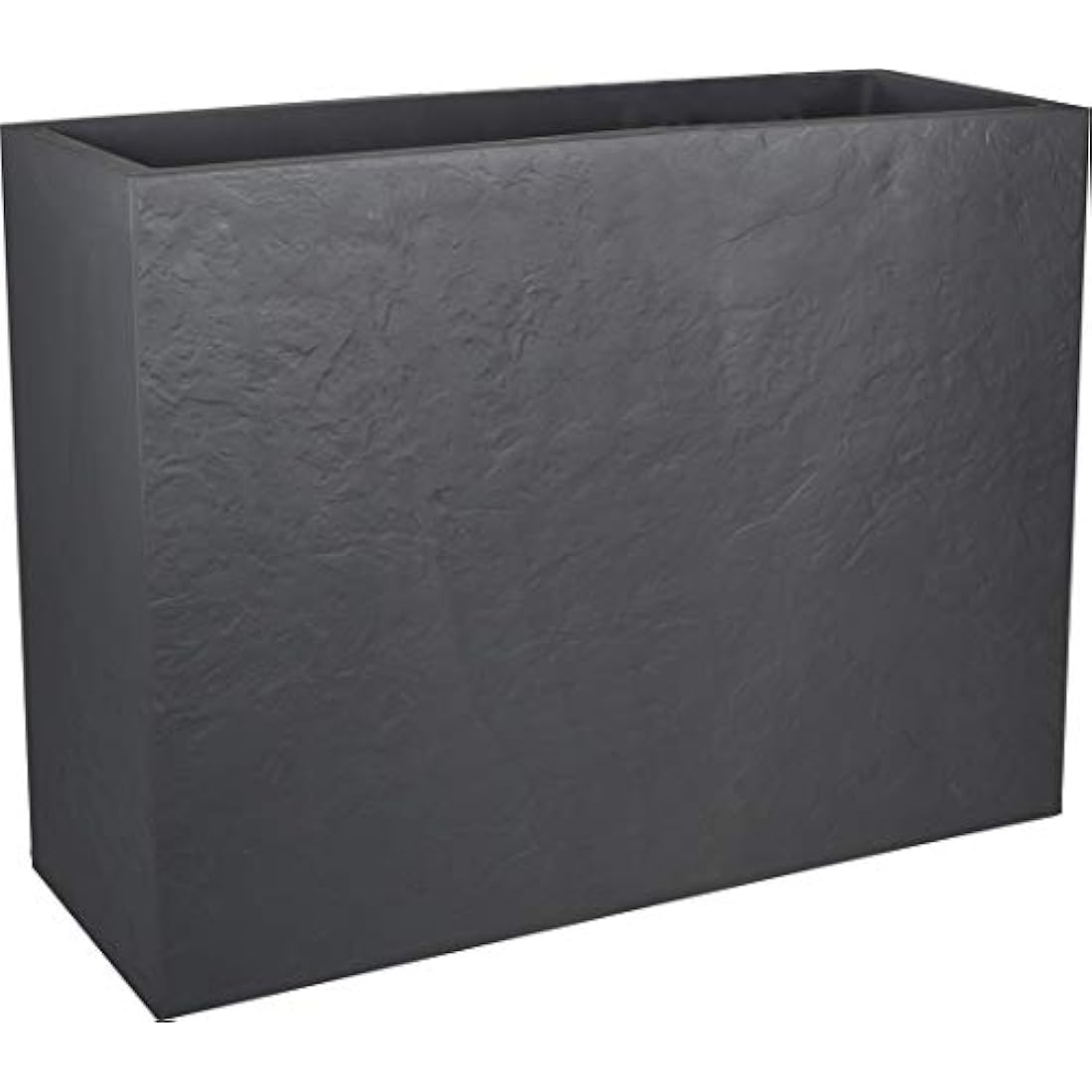 EDA Volcania Loft L - 46L Stone Effect Planter - Charcoal Grey