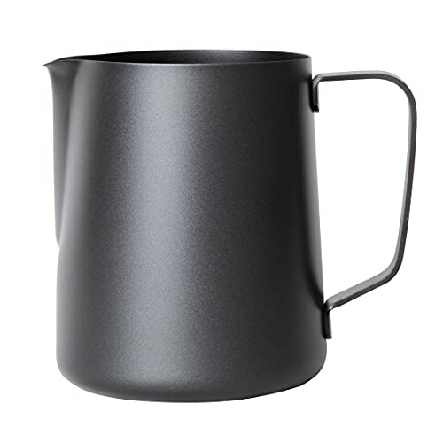 Olympia Black Non-Stick Milk Frothing Jug – 900ml Stainless Steel Pitcher
