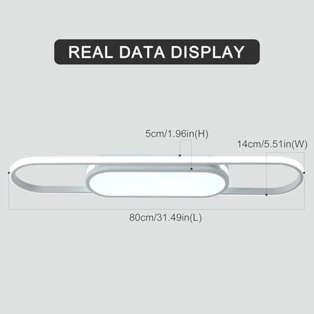 Jolof Store LED Modern Dimmable Ceiling Light with Remote – White 31.49in