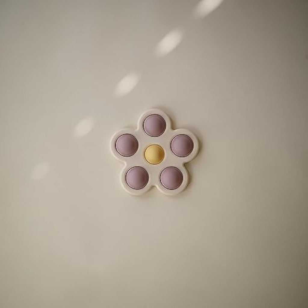 Mushie Flower Press Toy | Silicone Sensory Fidget Toy for Babies