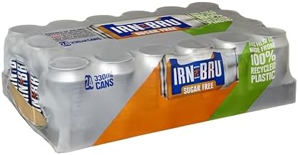IRN-BRU Sugar Free Fizzy Drinks – 24 x 330ml Low Calorie Cans