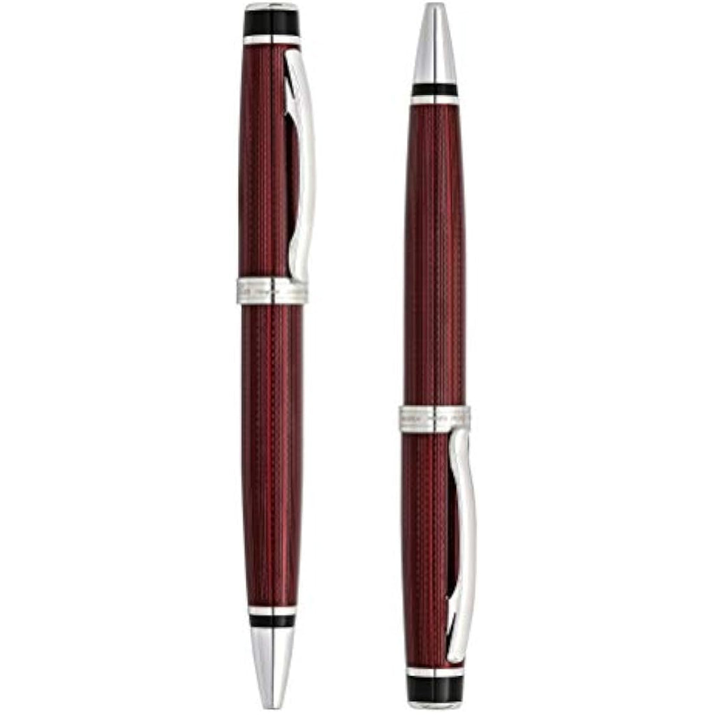 Xezo Incognito Ballpoint Pen | Burgundy Red Lacquer & Platinum Plating