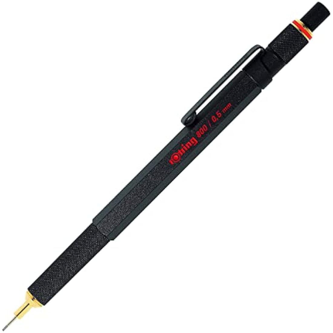 rOtring 800 Mechanical Pencil - 0.5 mm Black Metal Barrel for Drafting