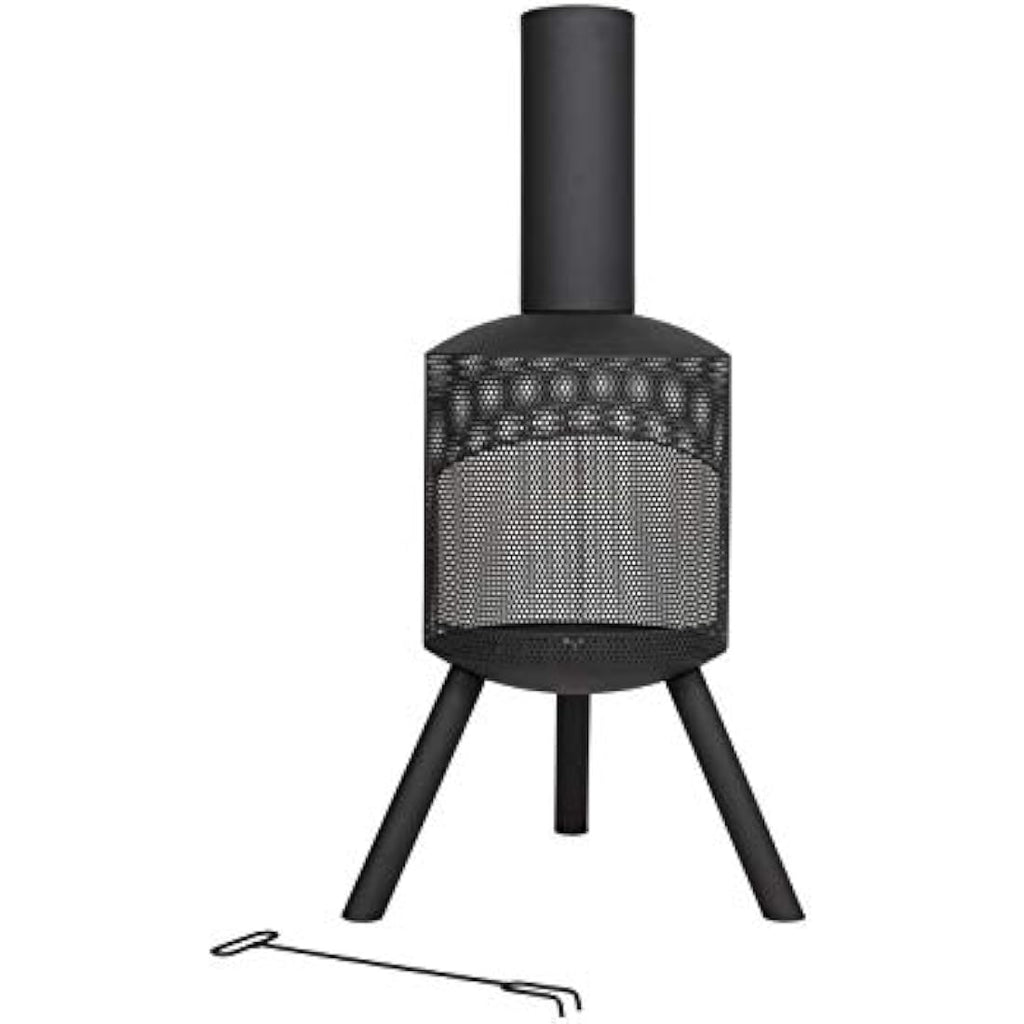 Jolof Store Santana Mesh Body Chimenea – Durable Steel Outdoor Fireplace