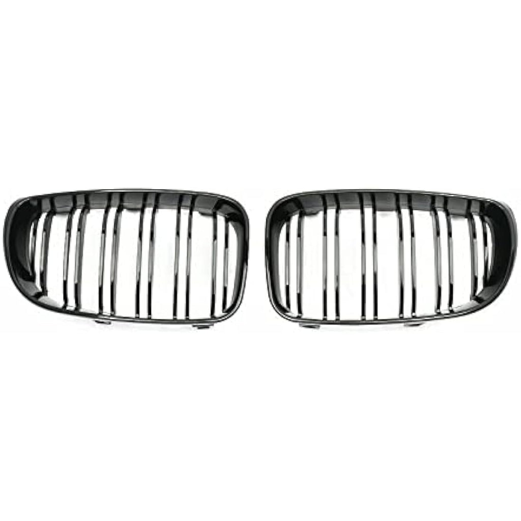 Gloss Black Dual Slat Front Kidney Grille for BMW 1 Series