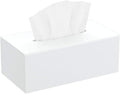 HIIMIEI White Acrylic Tissue Box Cover | Magnetic Napkin Dispenser