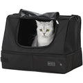 Petsfit Portable Cat Litter Box – Leak-Proof Collapsible Travel Box, Black