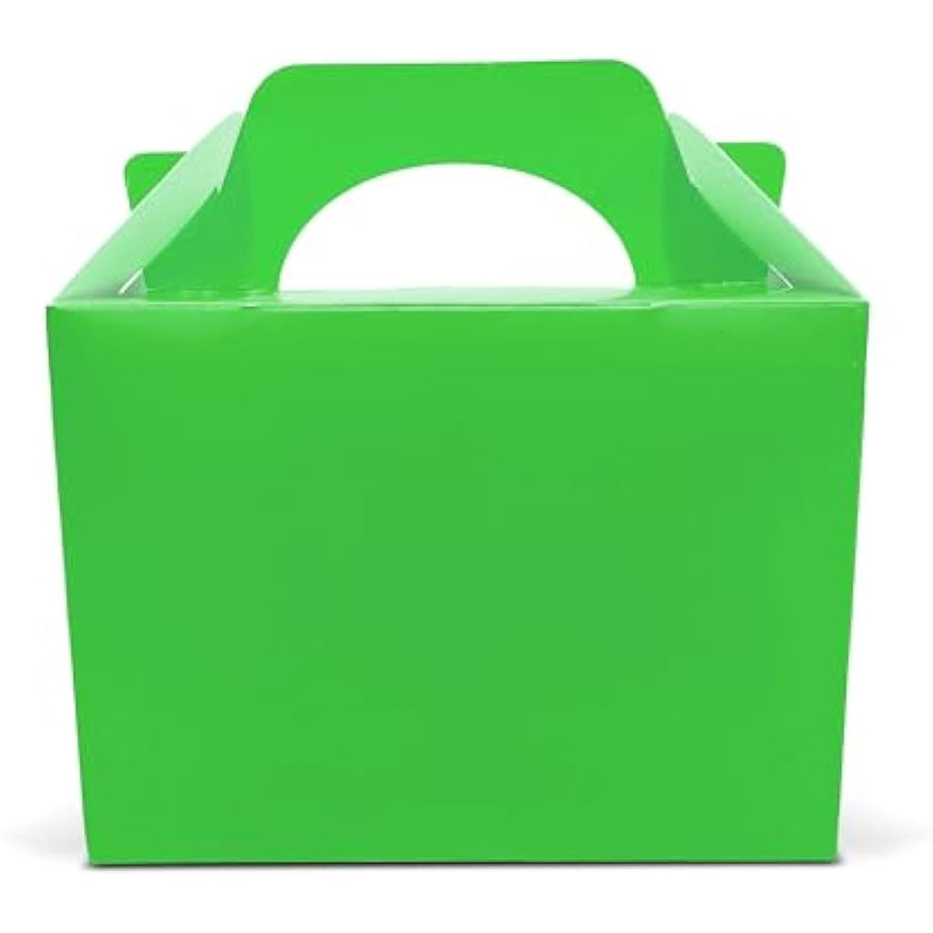 Lotus Neon Green Kids Party Boxes – Recyclable Food & Loot Bags (50 Pack)