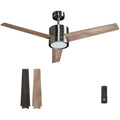 Vagizm 52" Ceiling Fan with Light | Silent DC Motor & Remote | Walnut