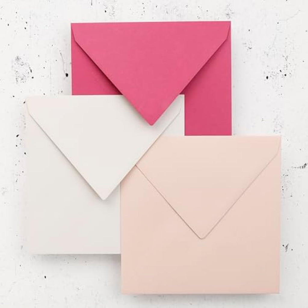 Clairefontaine Pollen Envelopes - Raspberry 165x165mm 120gsm - Pack of 20