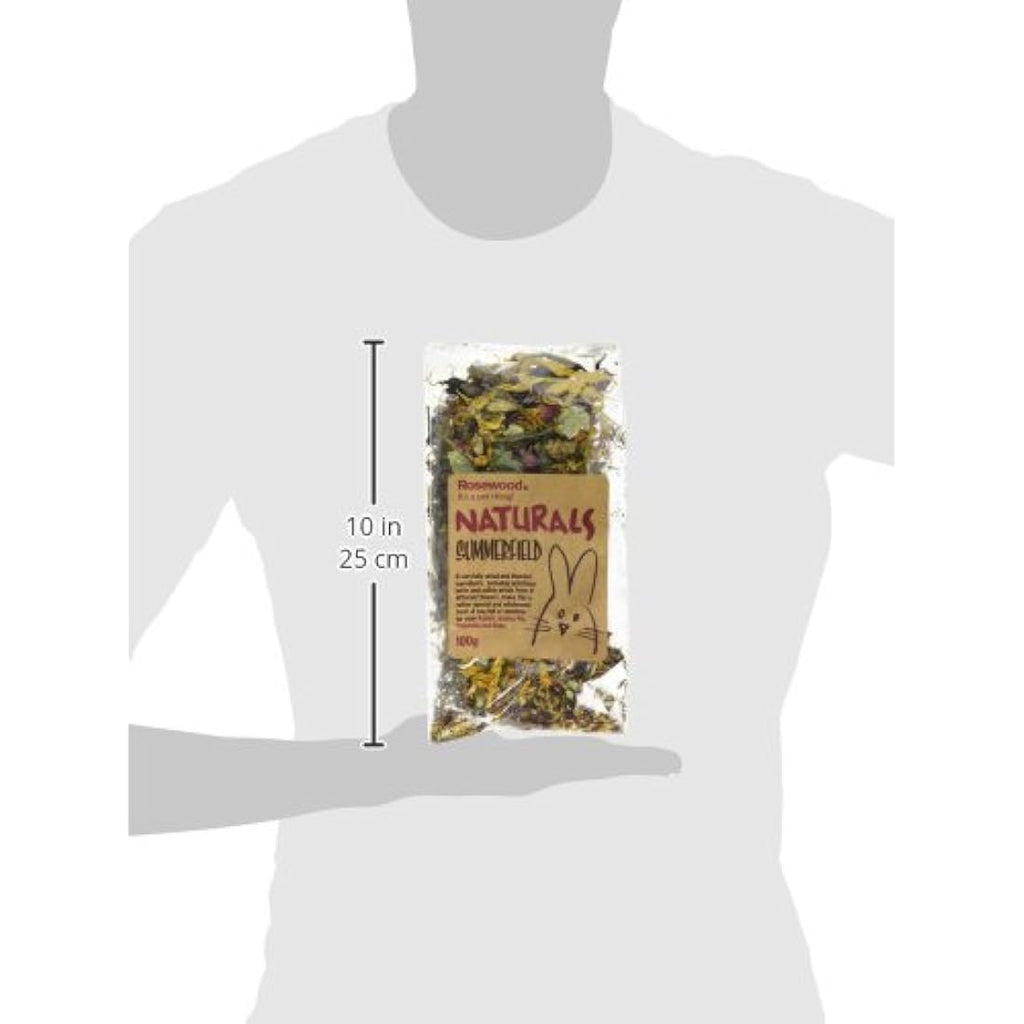 Rosewood Naturals Summerfield Salad - Natural Foraging Treat for Small Pets