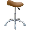 Jolof Store Ergonomic Saddle Stool – Adjustable Rolling Chair (Camel)