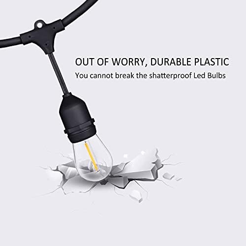 30M Festoon Lights Outdoor - IP65 Waterproof S14 String Lights