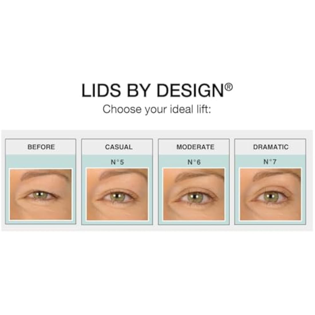 Contours Rx Lids by Design Eyelid Lift Strips for Hooded Eyes - 160 CT