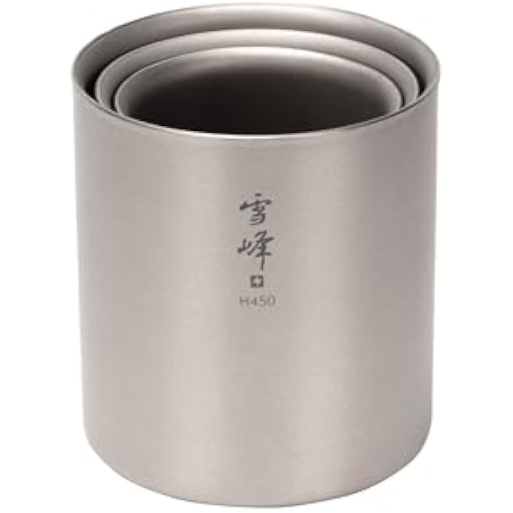 Snow Peak Titanium Double Wall Stacking Mug H450 | Insulated Cup