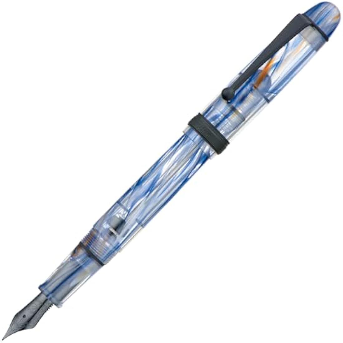 Asvine V126 Vacuum Filling Fountain Pen – Matte Black Acrylic, Fine Point