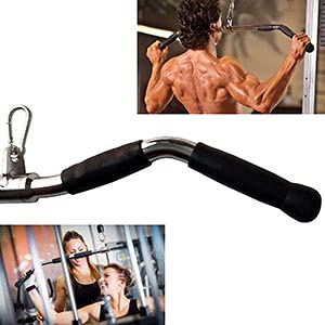 Jolof Store Revolving Straight Bar Cable Attachment with Rubber Grips