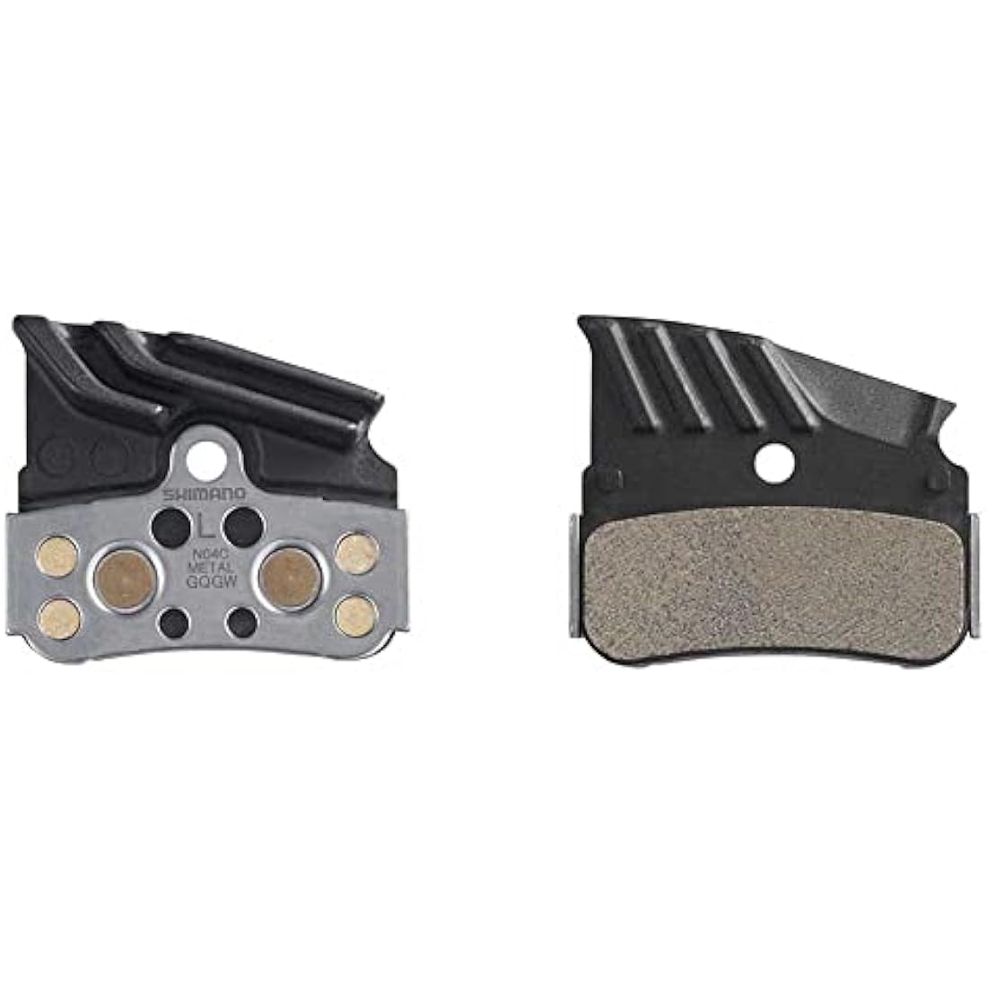 Shimano N04C Metal Sintered Disc Brake Pads with Cooling Fins