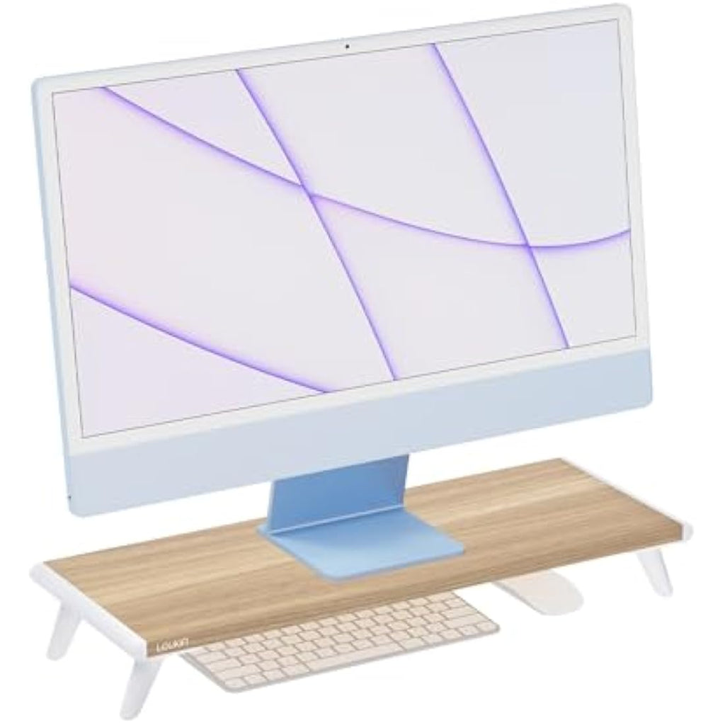 Loukin Monitor Stand Riser | 22.4" Large Ergonomic Desktop Shelf