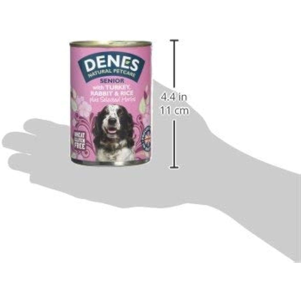 Denes Senior Wet Dog Food | Turkey, Rabbit & Rice | 12 x 400g Cans