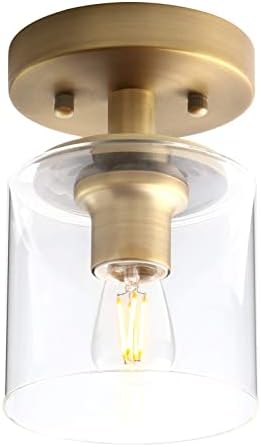 Industrial Glass Flush Mount Ceiling Light – Antique E27
