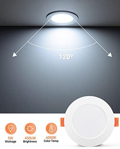 Tomosu LED Downlights 5W 6000K Ultra Slim IP44 Bathroom Spotlights | 20 Pack