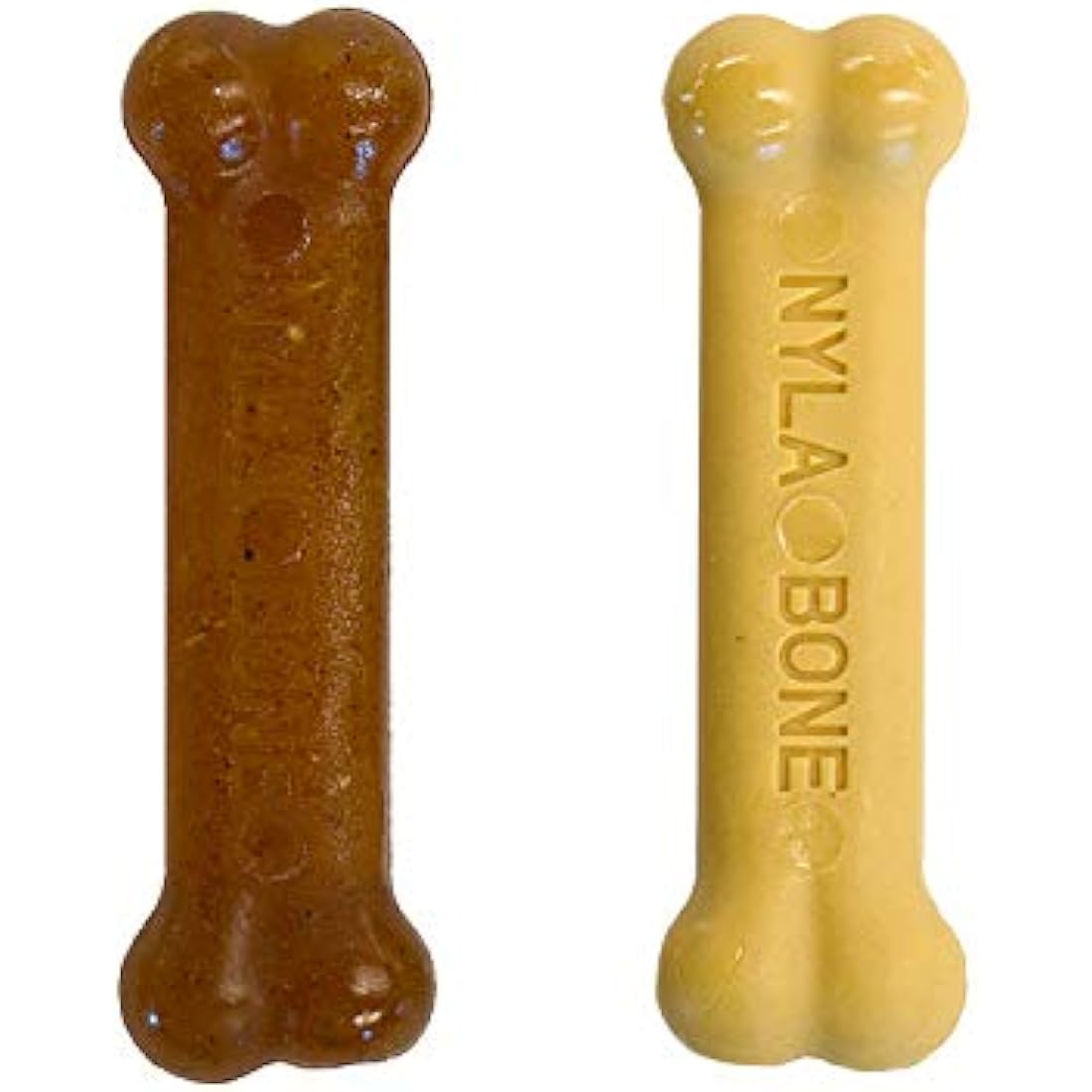 Nylabone Puppy Teething Chew Toy Bones | Chicken & Peanut Butter | 2-Pack