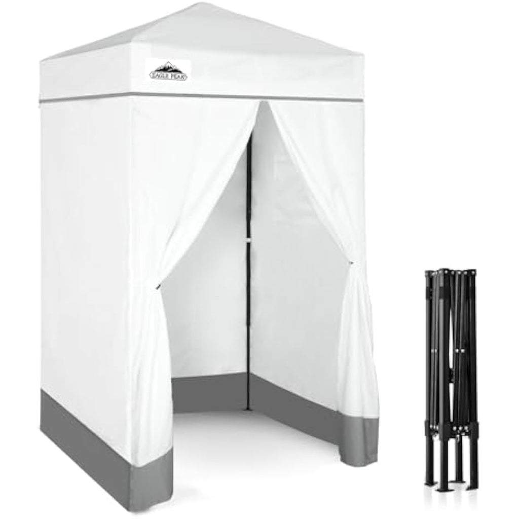 EAGLE PEAK Pop-up Privacy Changing Room – Portable 4x4 Cabana, White