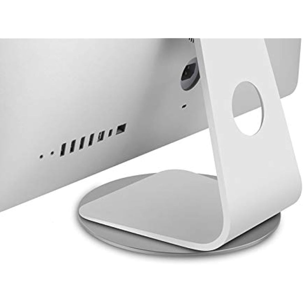 Jolof Store 360° Monitor Swivel Base – Silver Aluminum Rotating Stand