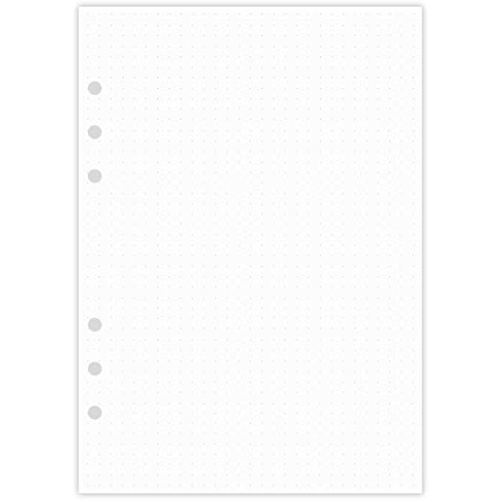 Jolof Store A5 Dot Grid Refill Paper | 100gsm 6-Hole Binder Inserts