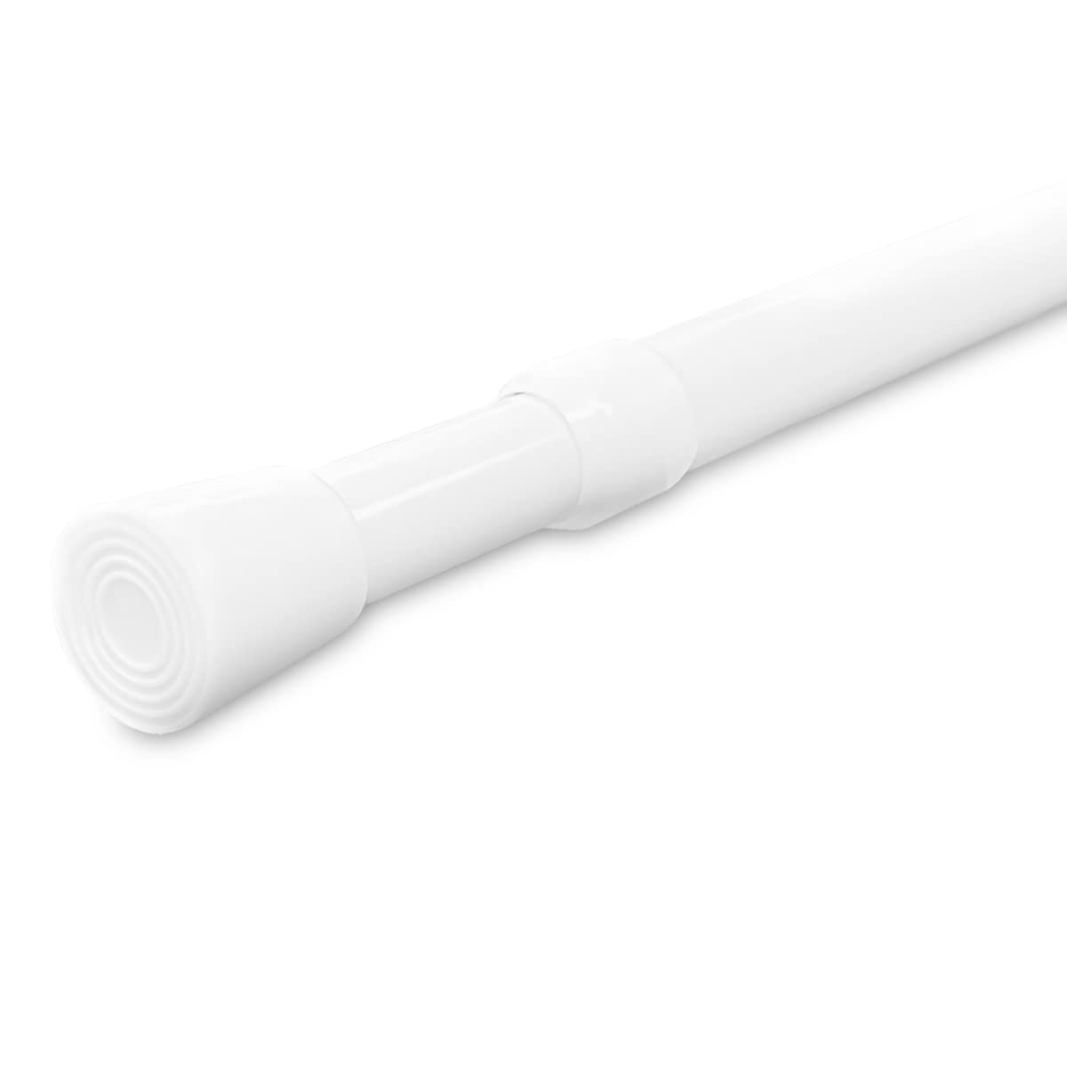 White Tension Curtain Rod – Extendable 85cm-150cm Pole