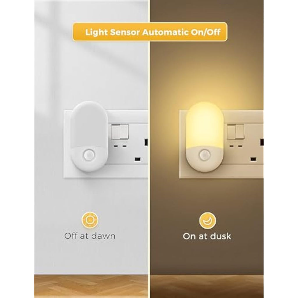 LOHAS-LED Night Light | Dusk to Dawn Sensor | 3000K Warm White 2-Pack