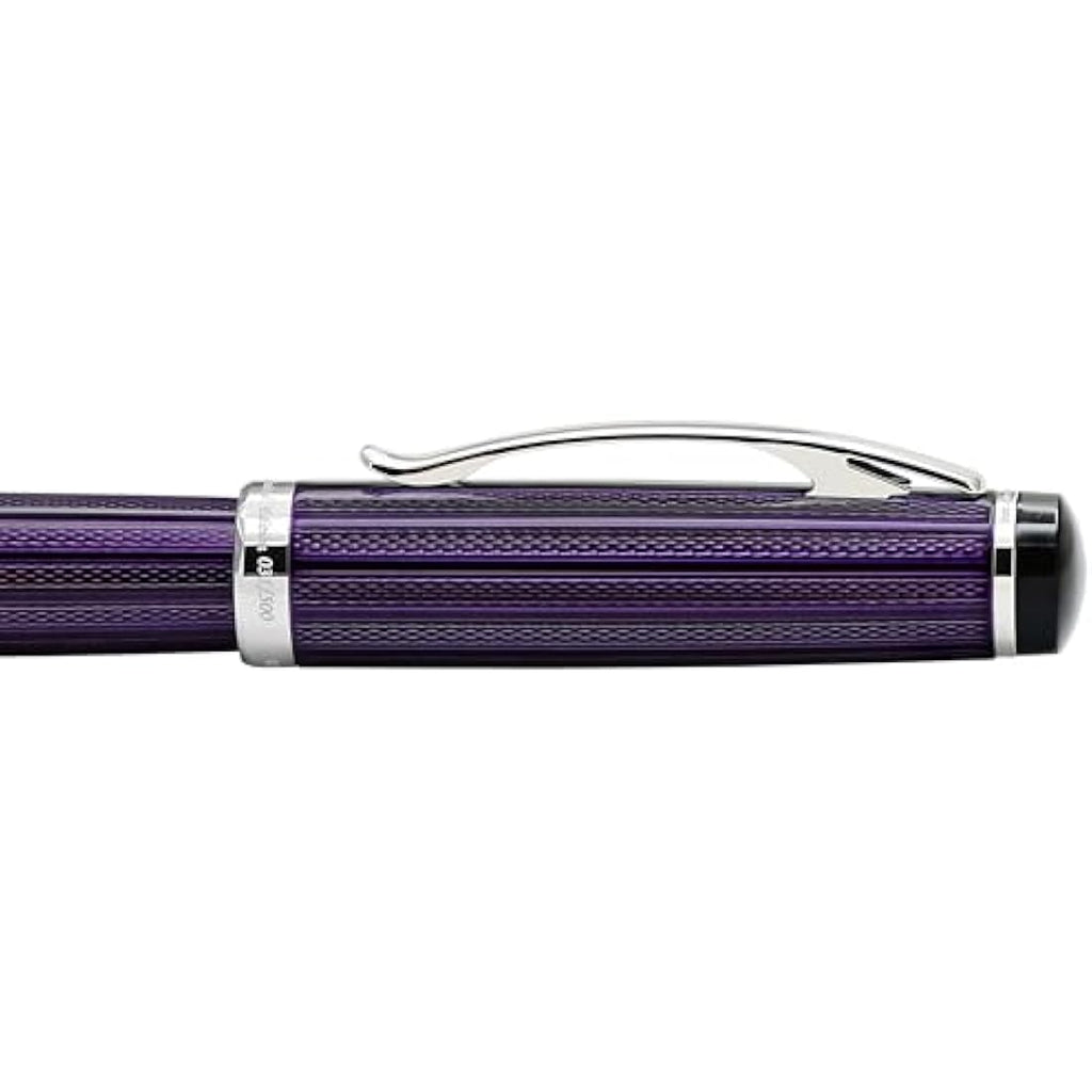 Xezo Incognito Purple Luxury Rollerball Pen | Platinum-Plated Brass