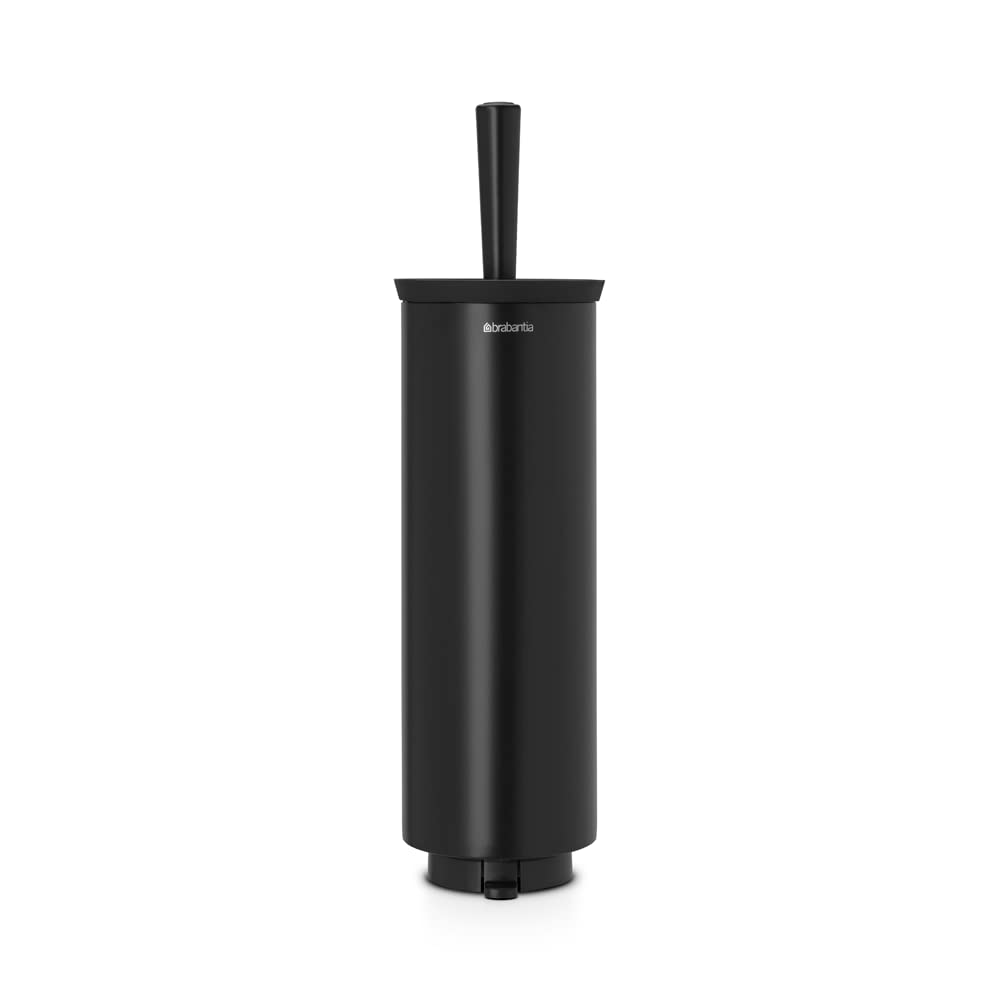 Brabantia Toilet Brush and Holder – Wall-Mounted Black Bathroom Set
