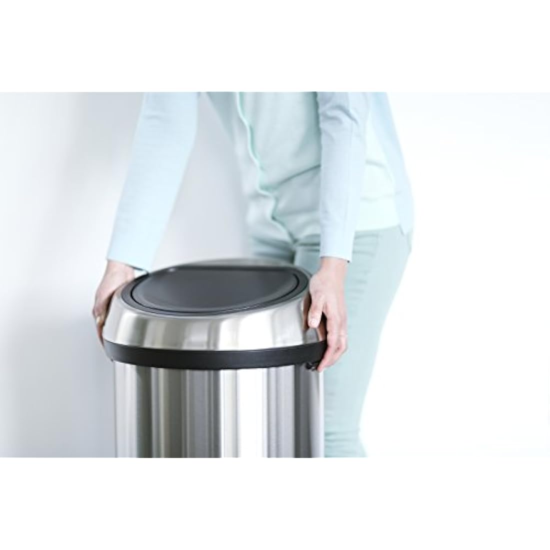 Brabantia Touch Bin – 60L Brilliant Steel Kitchen Waste Bin
