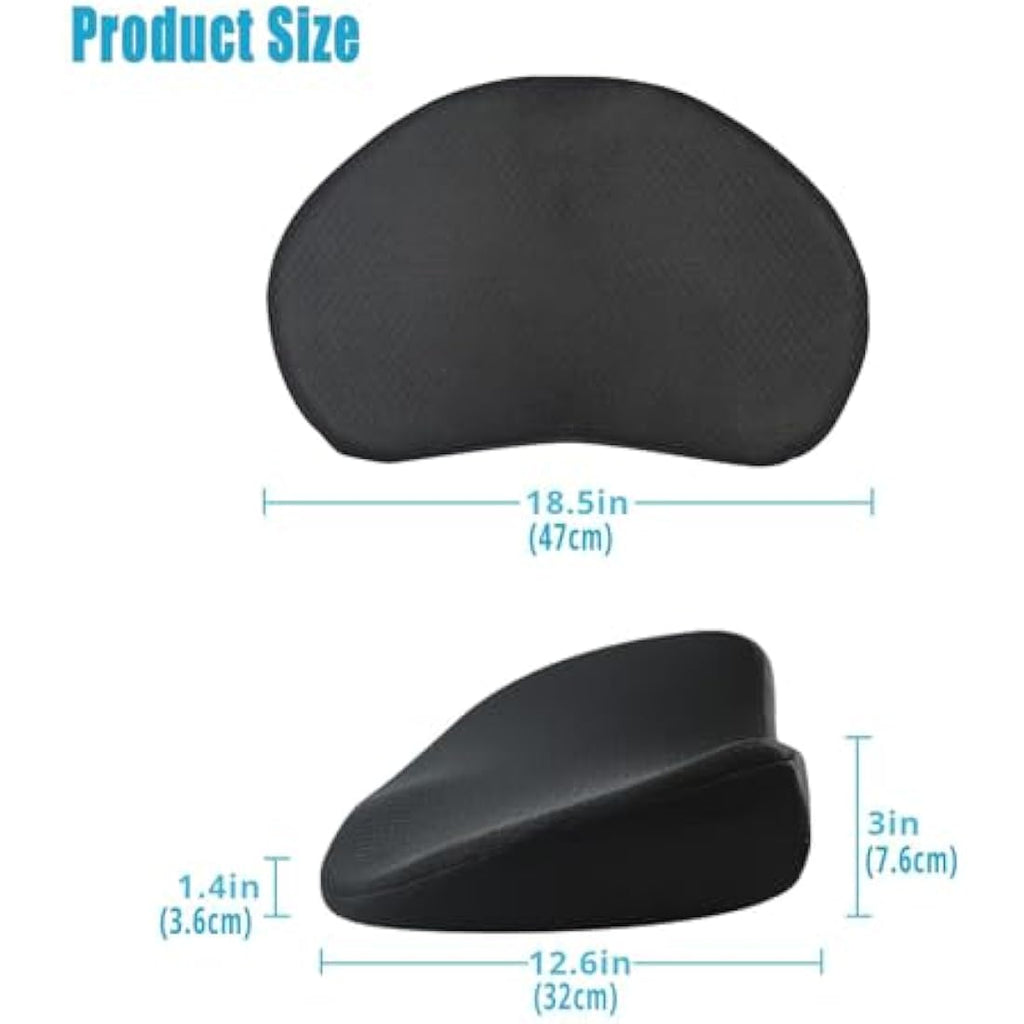 OLYDON Car Seat Cushion – Memory Foam Lumbar Support for Driving, Black