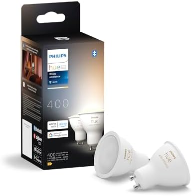 Philips Hue GU10 Smart Spotlight 2-Pack – White Ambiance LED Bulbs